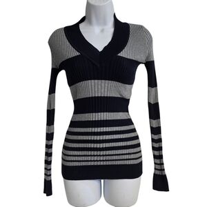 Vintage Y2K Yoki Bodycon Ribbed Knit Sweater- Small